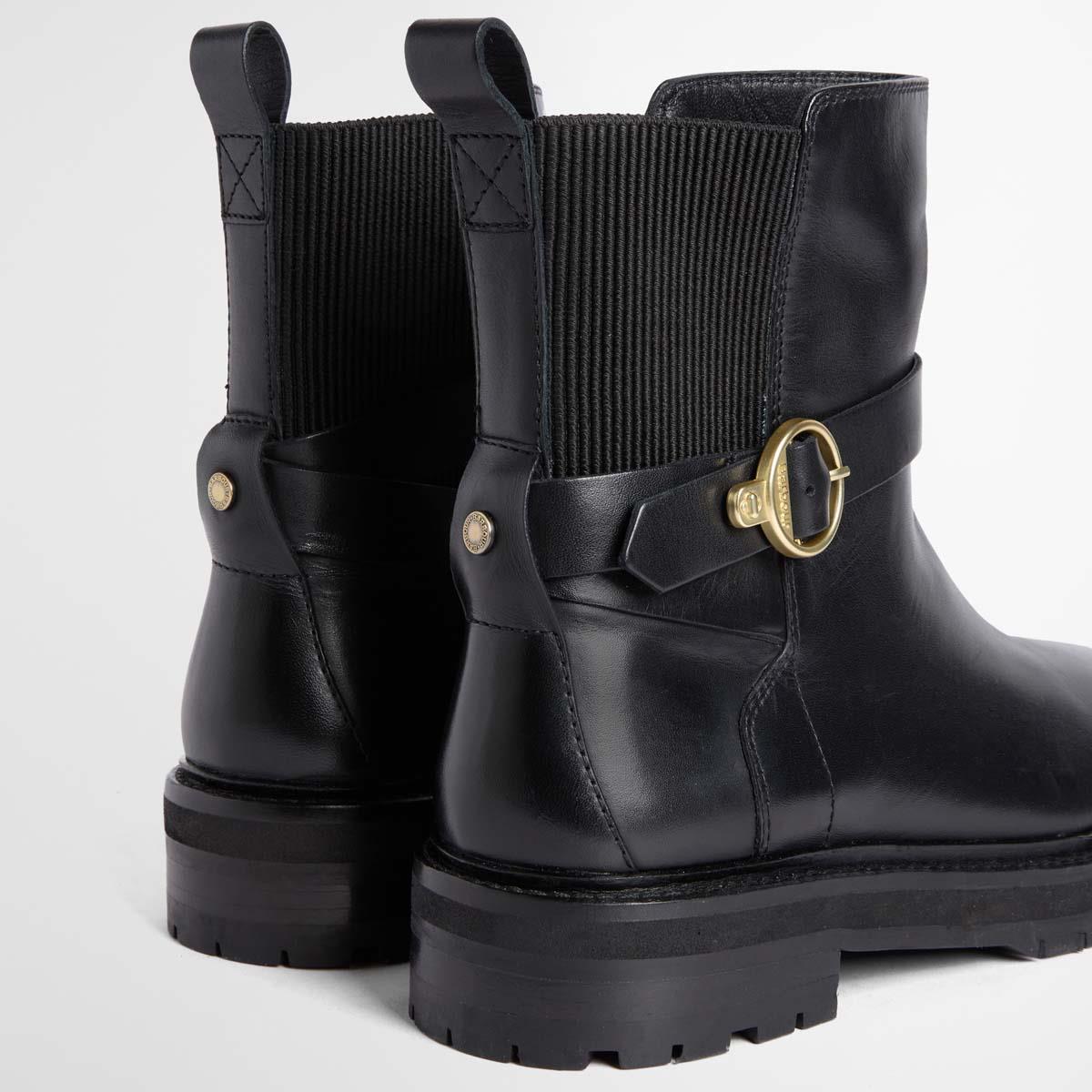 Black Barbour Womens Alexandra Boot BACK
