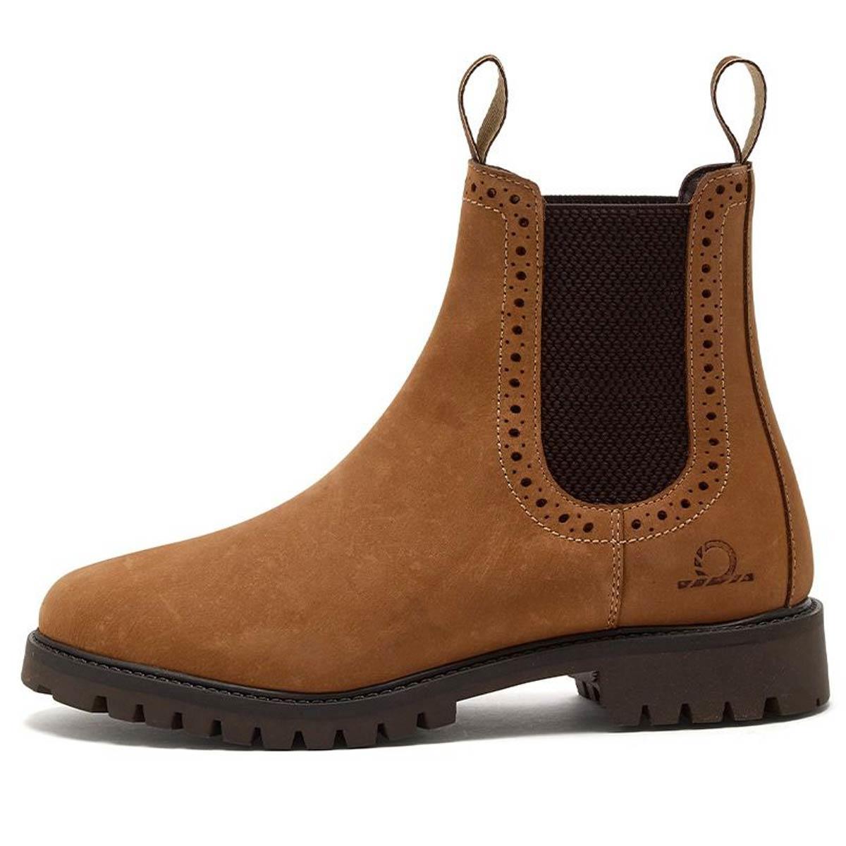 Tan Chatham Womens Moreton Brogue Chelsea Boot Side