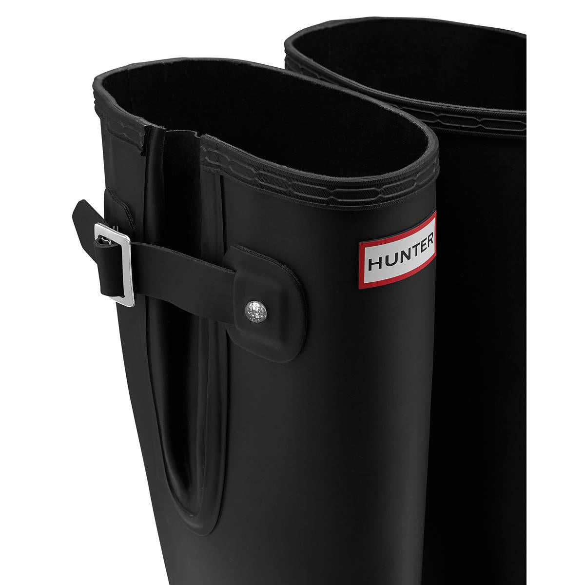 Black Hunter Mens Original Tall Side Adjustable Boots GUSSY