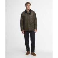 Beech Barbour Mens Lightweight Stratford Wax Jacket On Model