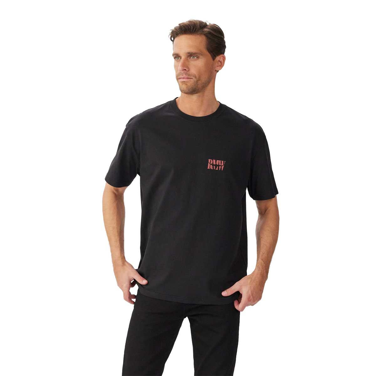 Black R.M. Williams Mens Branded T-Shirt front