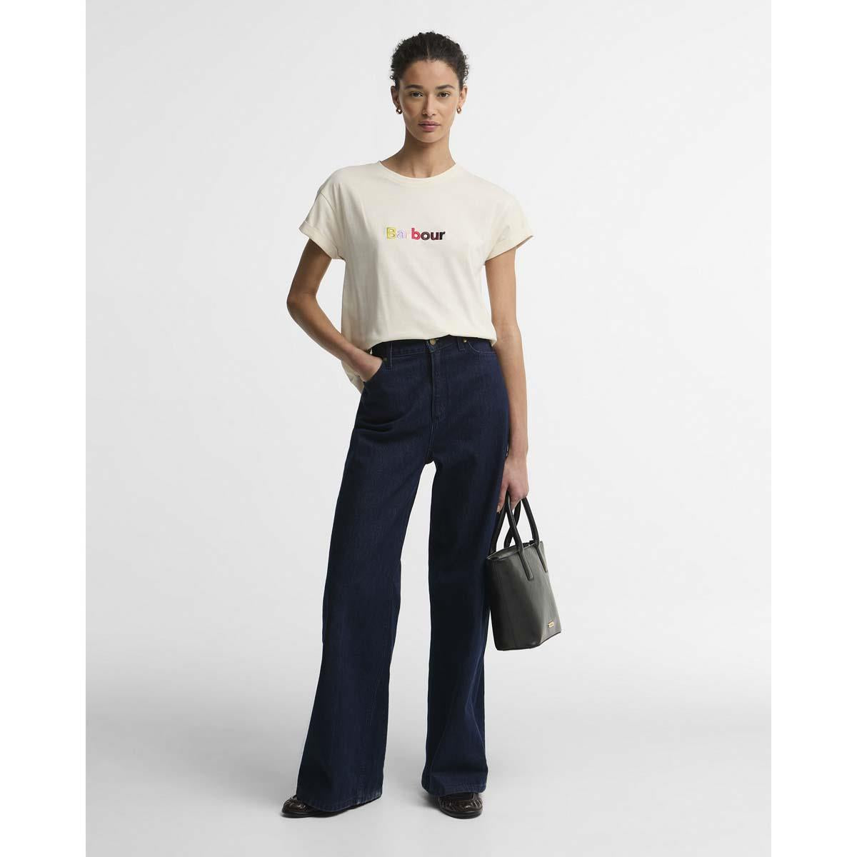 Birch Barbour Womens Ashdown T-Shirt Full Model Shot