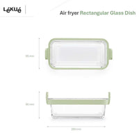 Lekue Air Fryer Dual Glass Dishes Set of 2