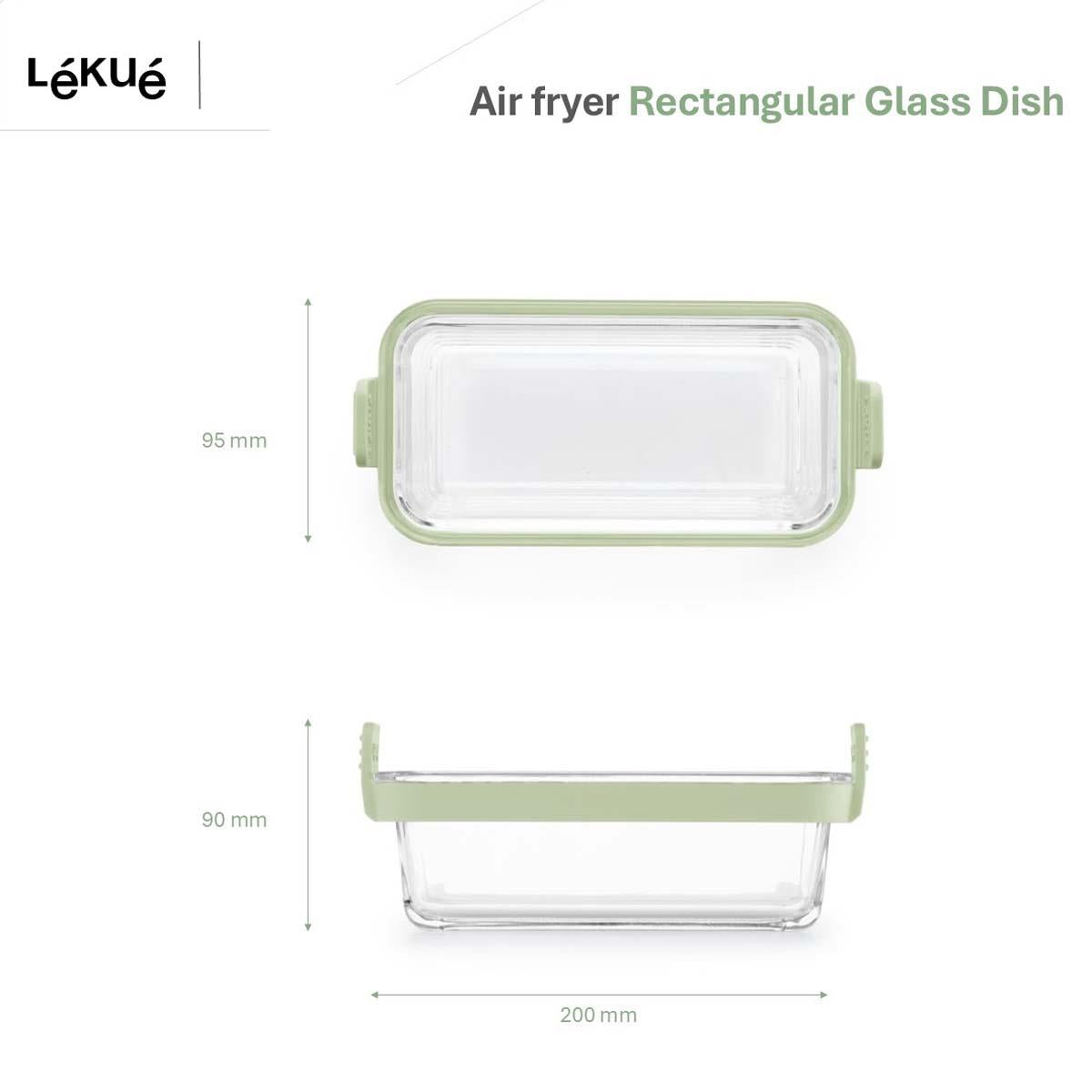 Lekue Air Fryer Dual Glass Dishes Set of 2
