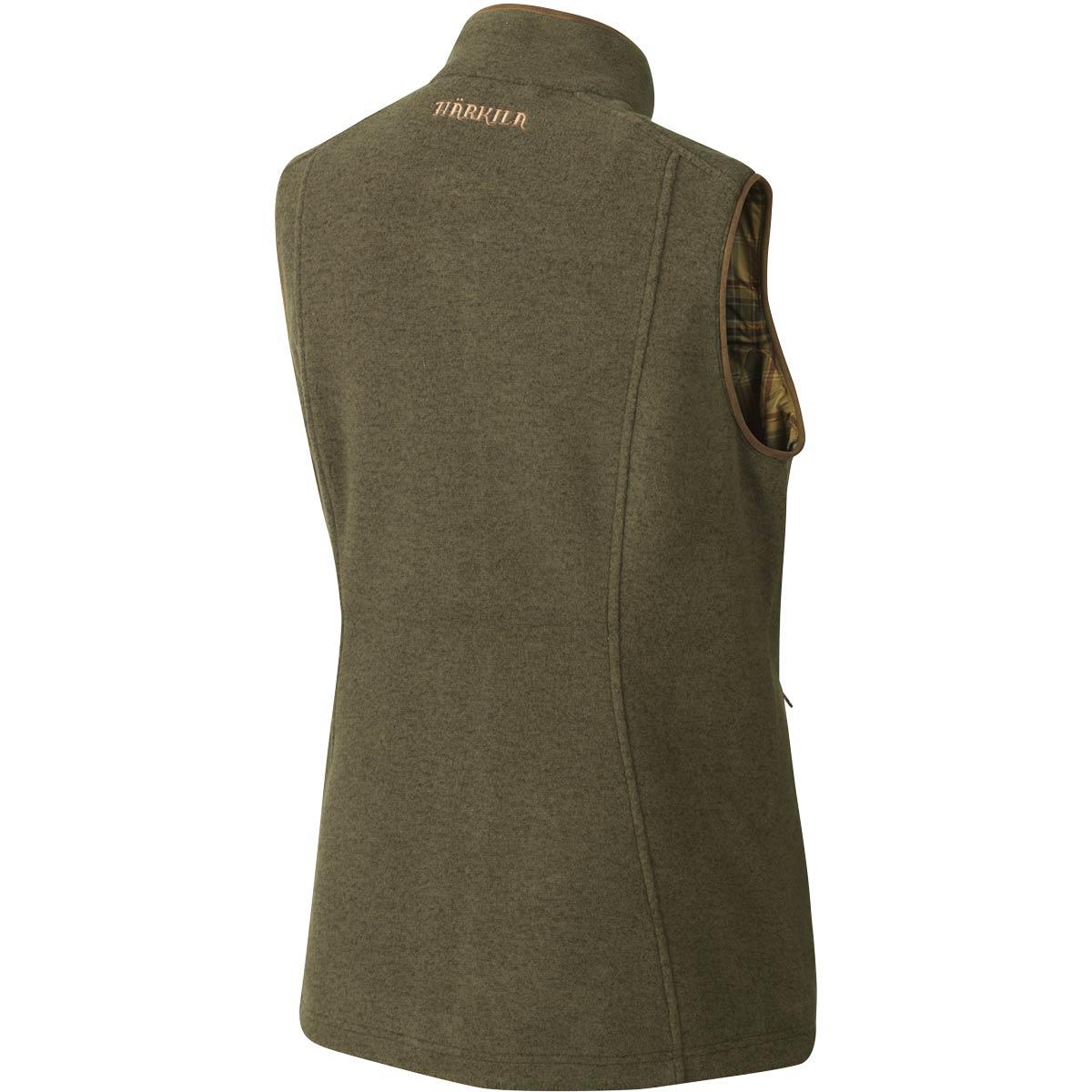 Dusty Lake Green Melange Harkila Sandhem Ladies Fleece Waistcoat Back