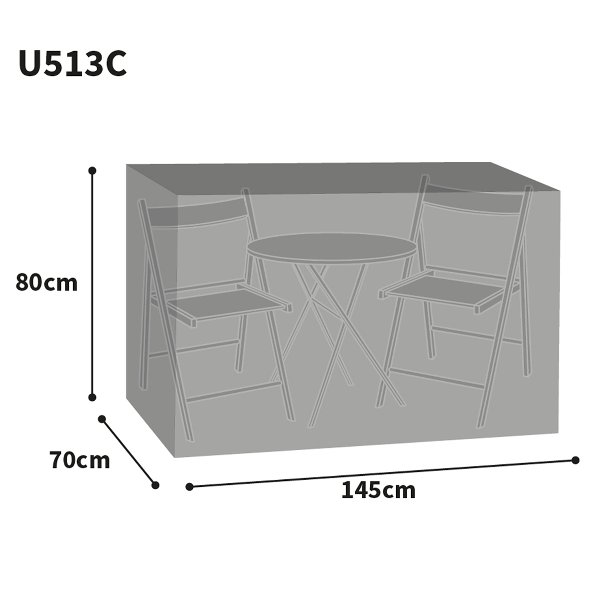 Bosmere Ultimate Protector Cafe Set Cover Graphic Size Guide