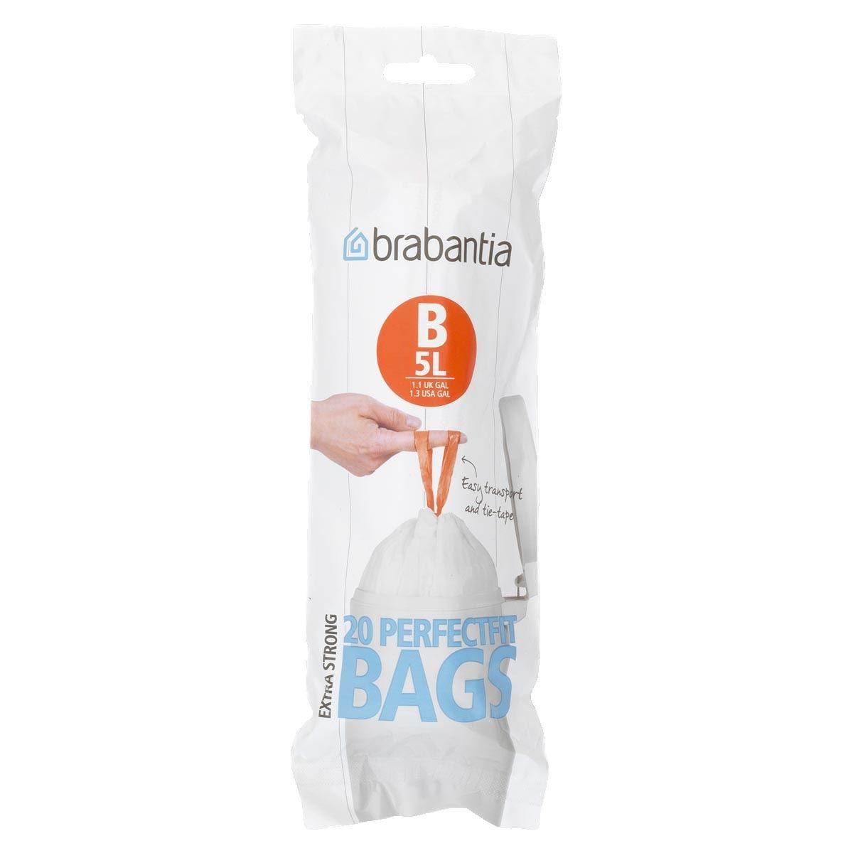 Brabantia Bin Liners Perfectfit Bin Bags 5L (Code B) | Brabantia | US